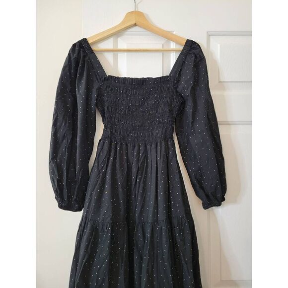 Madewell Lucie Tiered Midi Dress in Dot Item NH099 S NWT - Picture 3 of 9